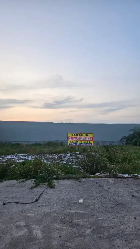 Dijual cepat BU tanah pinggir jalan besar Kualanamu