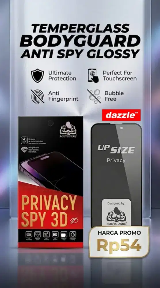 Temperglass Bodyguard Anti Spy Glossy