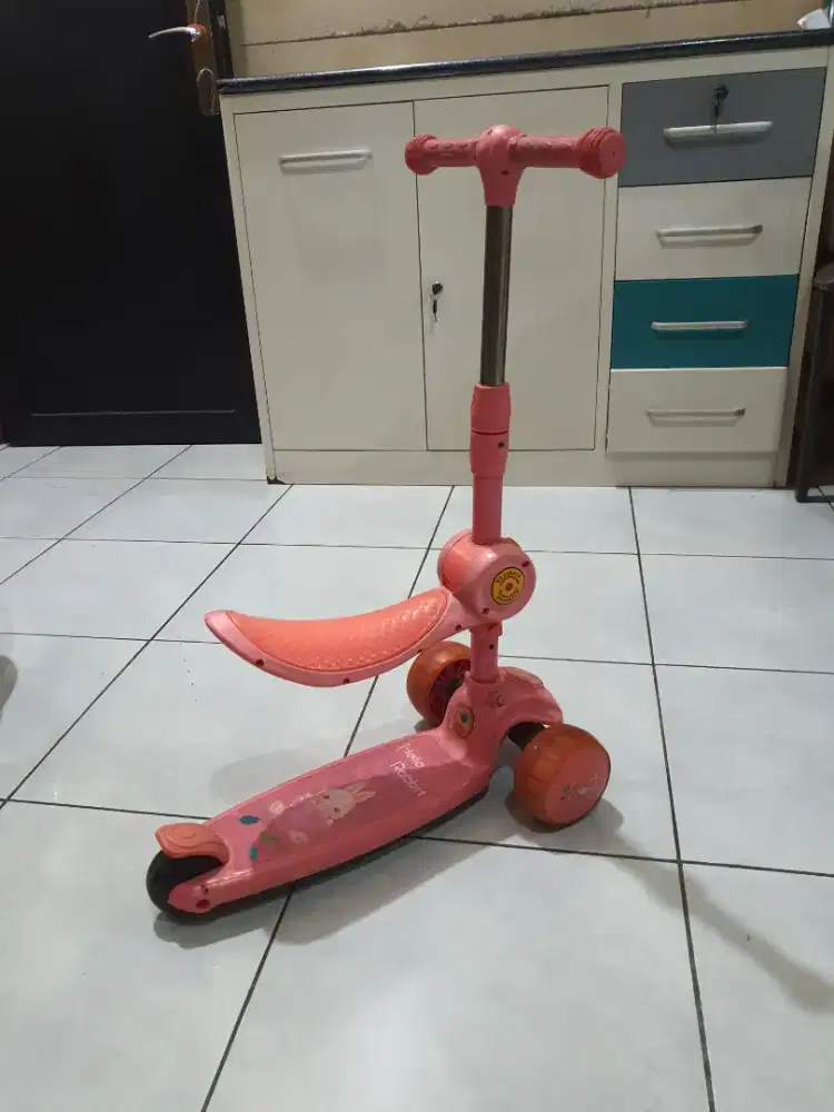 Skuter pink 2in1