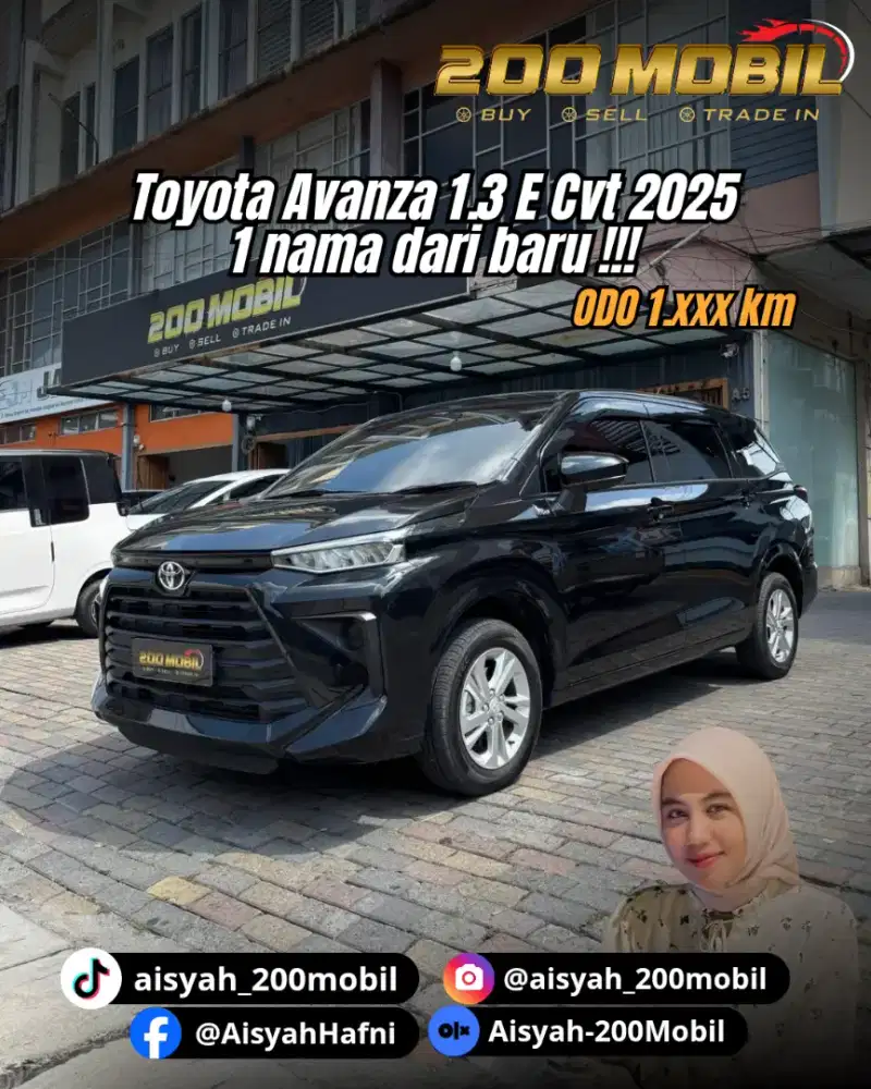 [ODO 1.xxx km ‼️] Toyota Avanza 1.3 E Cvt 2025 Bensin