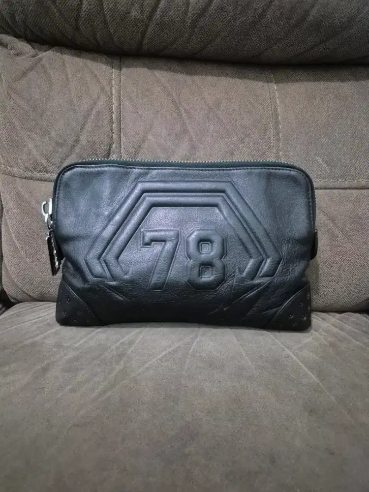 Clutch / pouch Philipp plein autentik..like new..made in switzerland