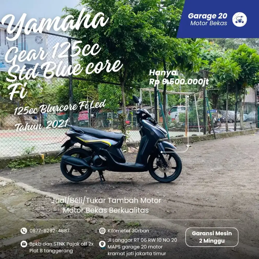 Yamaha All New Gear 125cc Std Bluecore Fi Tahun 2022