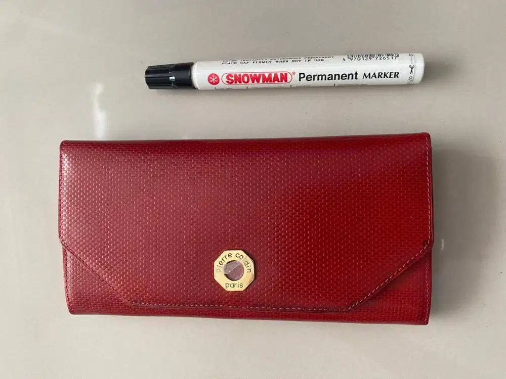 DOMPET PIERE CARDIN - MERAH – KULIT - BARU