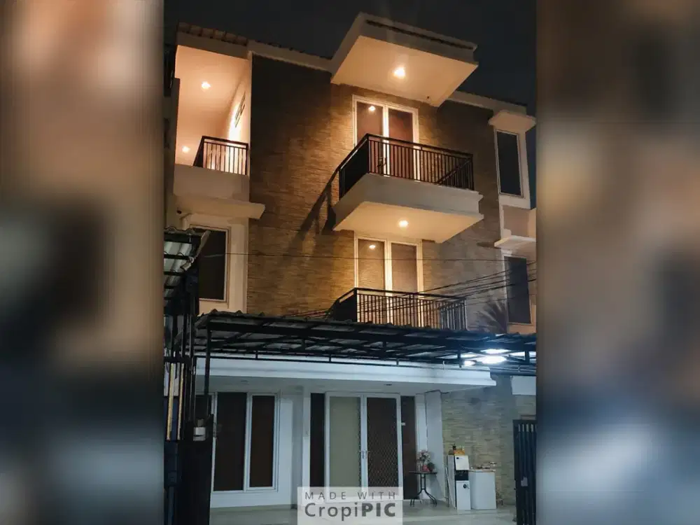 Rumah Mewah Kelapa Gading 3 Lantai Carport 3 Mobil SHM