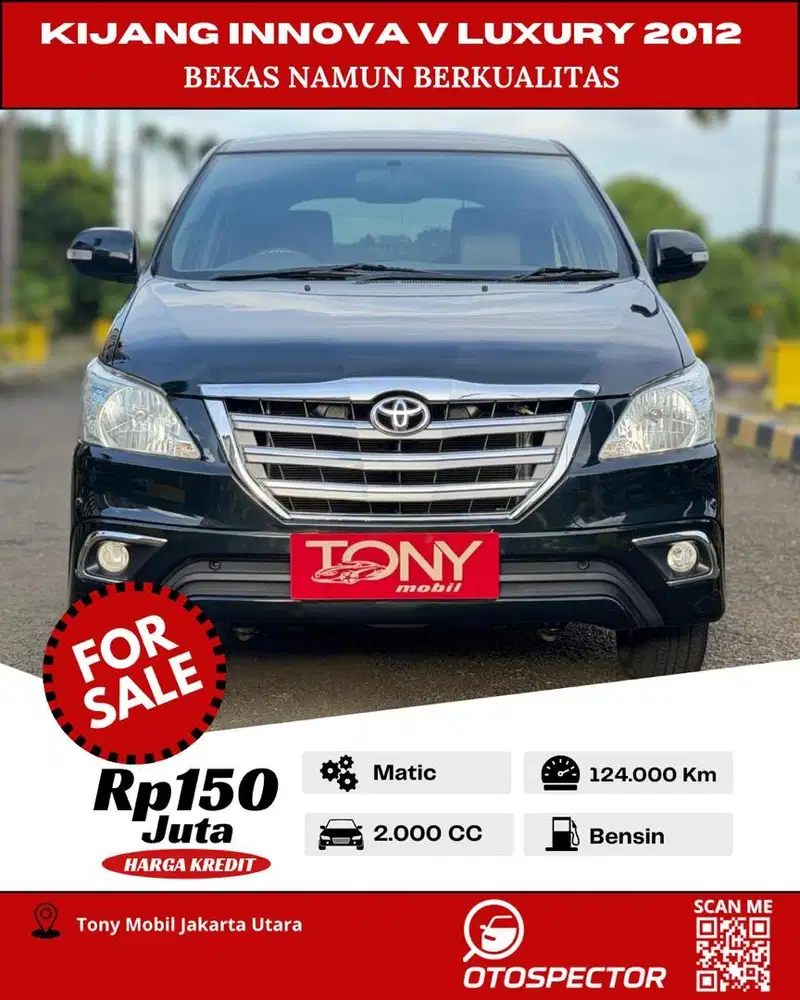Up Barong - Kijang Innova V Luxury Hitam Nik 2012
