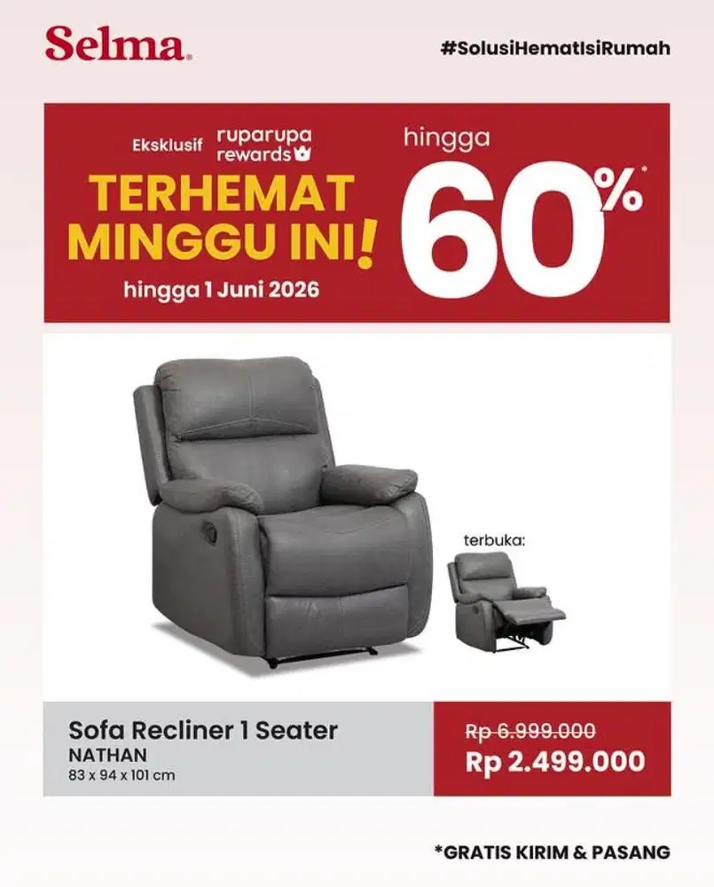 Sofa selonjoran selma