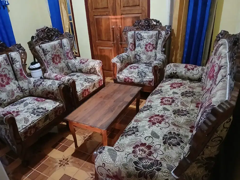 Kursi Sofa kayu jati sofa ruang tamu