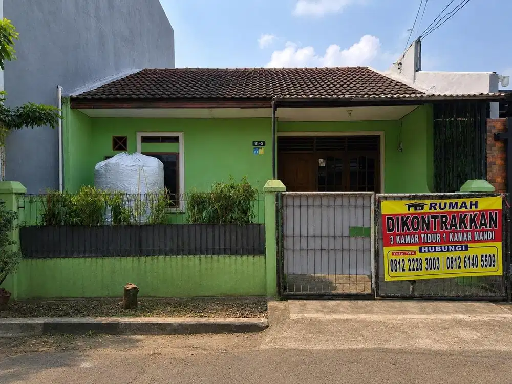 Dikontrakan Rumah di pancoran mas Komplek BDN Rumah 100m Ke pintu tol