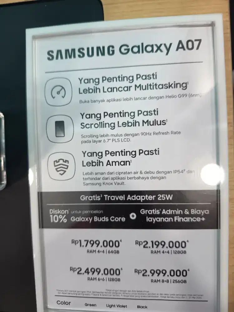 Samsung Galaxy A07 RAM 4+4| 128GB