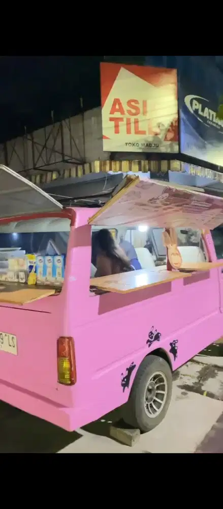 Daihatsu HIJET 1984 Bensin custom gerobak cafe pink siap jualan