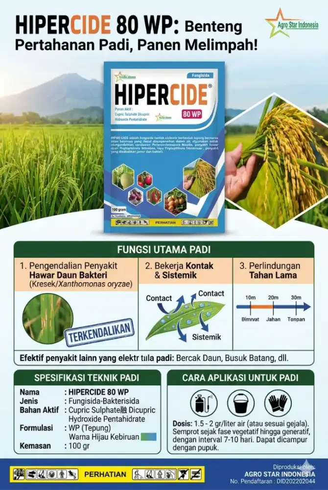 Fungisida HIPERCIDE 80 WP 1kg