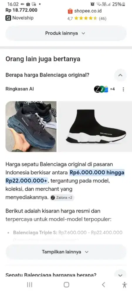 SNEAKERS PRIA BALENCIAGA ORIGINAL VIETNAM SERINGAN KAPAS