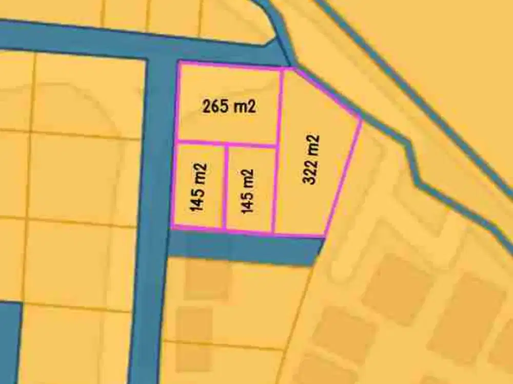Tanah 145m2, 265m2, 322m2  Area Airis Ungasan