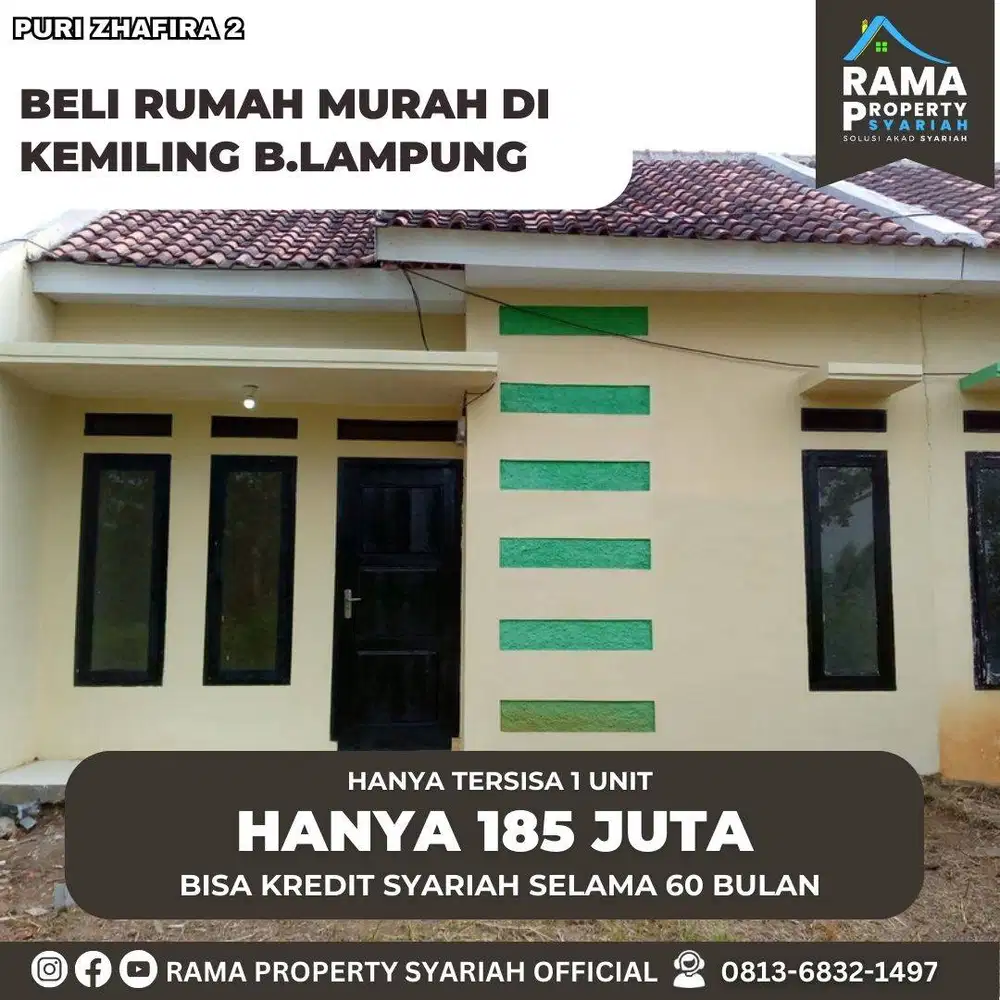 RUMAH KEMILING TER MURAH DEKAT RAJABASA PRAMUKA