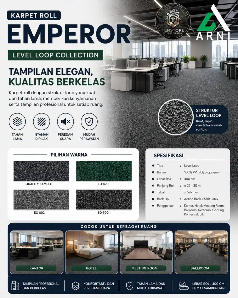 Karpet Roll Imperial | Pelapis Lantai & Dinding Estetis, Nyaman & Hang