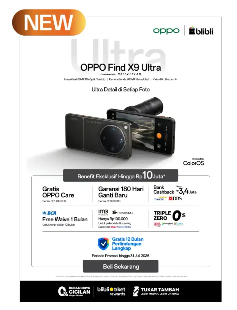 Promo Cashback Oppo FindX9 Ultra