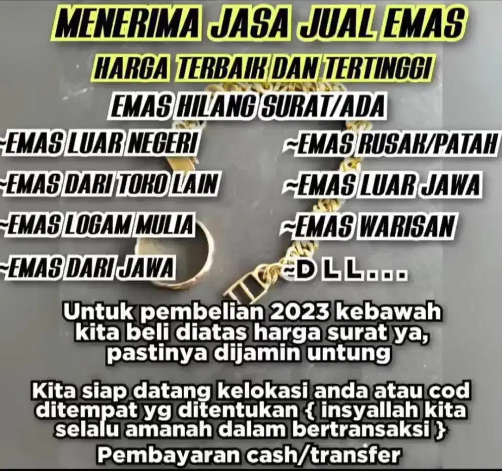 Perhiasan Emas Utuh/Rusak