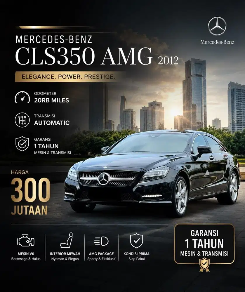 Mercedes Benz CLS350 AMG 2012 Like New Low Km Garansi 1 Tahun