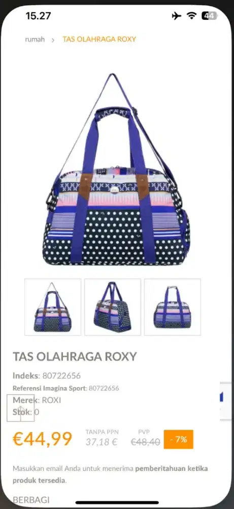 Tas jinjing merj roxy