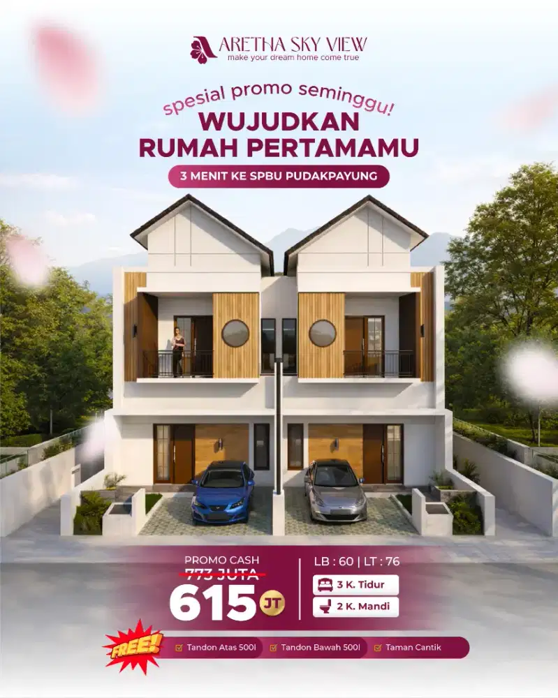 DI JUAL RUMAH BARU 2 LANTAI DI BANYUMANIK DEKAT UNDIP