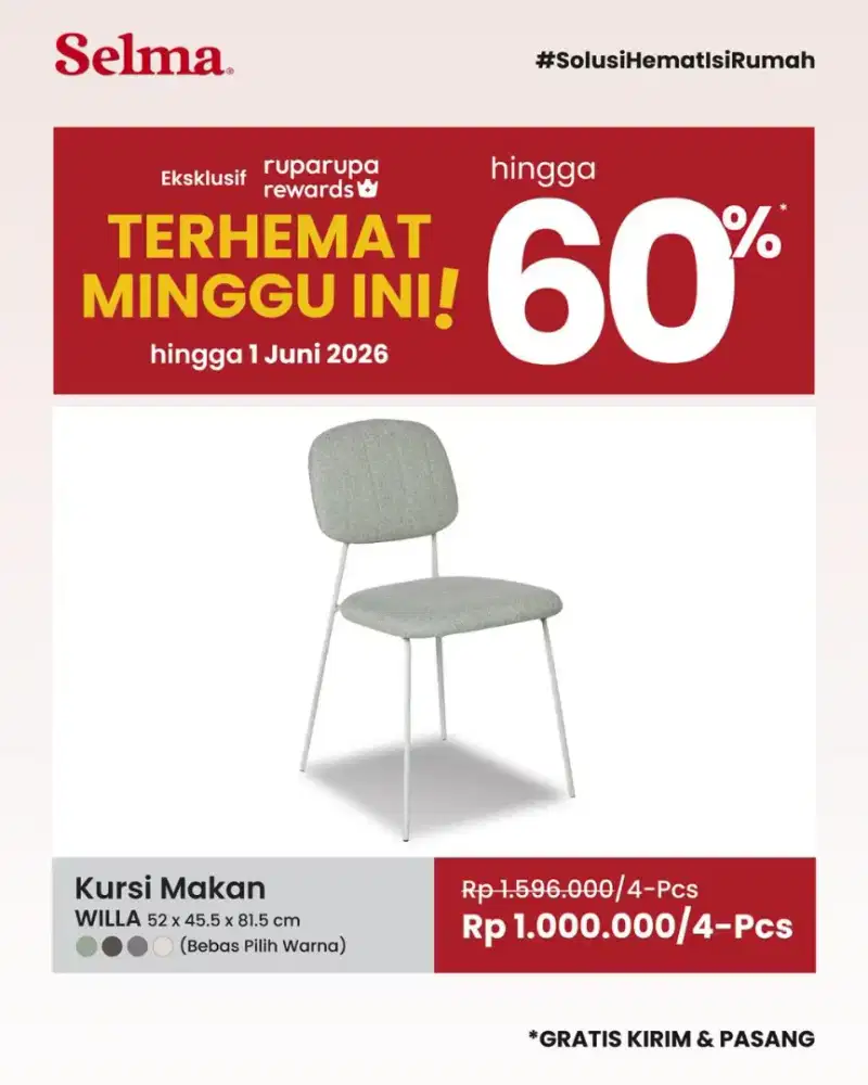 Kursi Makan per 4pcs