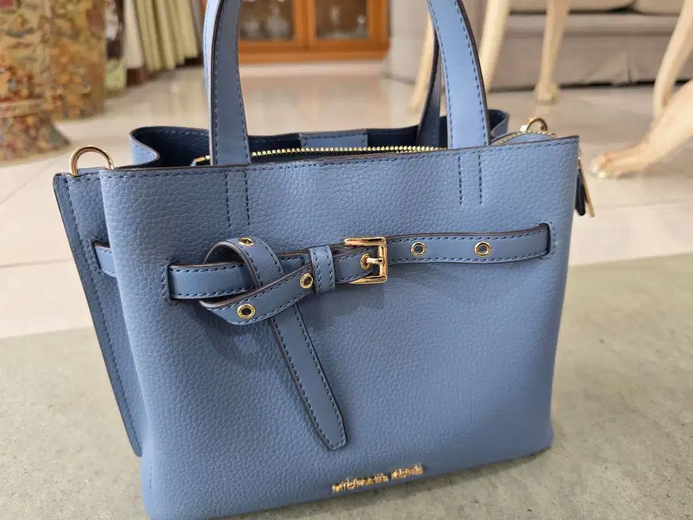 Tas Wanita Branded Emilia Small Satchel Logo Sign Leather 100% Ori