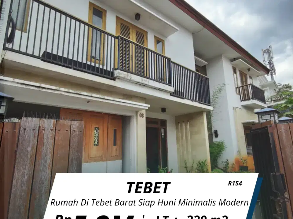 Jual rumah Tebet Barat siap huni bangunan minimalis modern ( R154 )