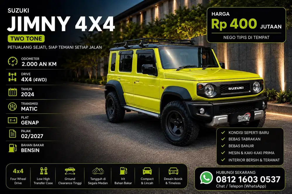Suzuki Jimny 4x4 Two Tone 2024 Antik Low KM Murah Bekas Modif Genap