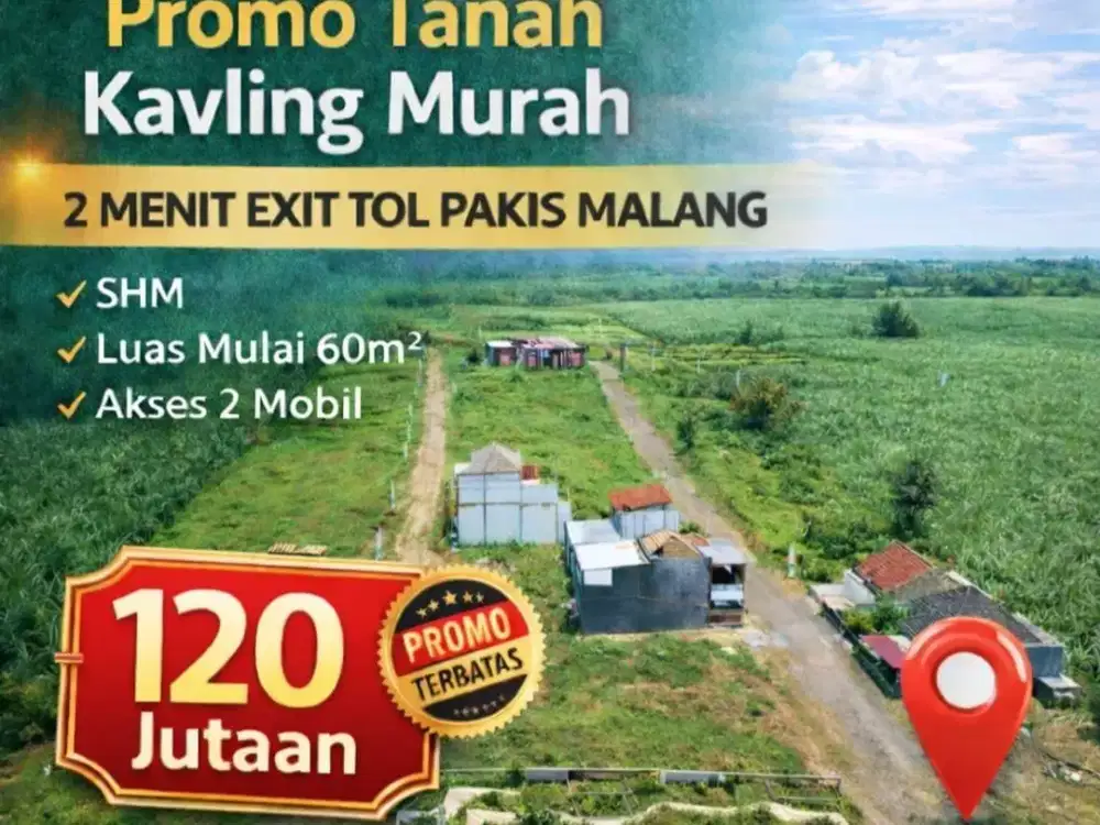 Tanah Dekat Exit Tol dan Bandara Kota Malang