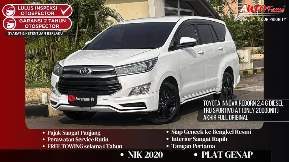 Toyota Innova Reborn 2.4 G Diesel TRD Sportivo  NIK 2020