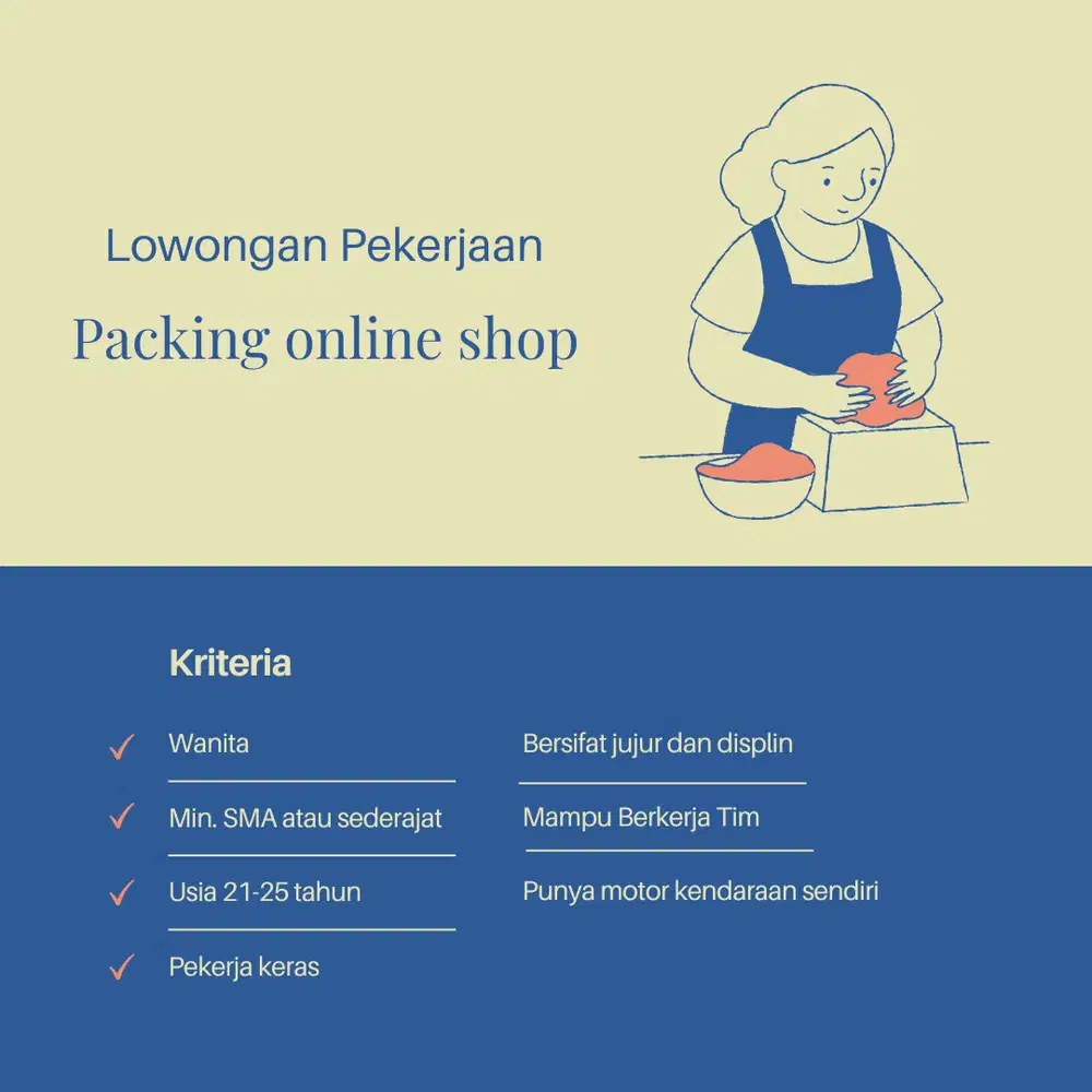 Packing online shop