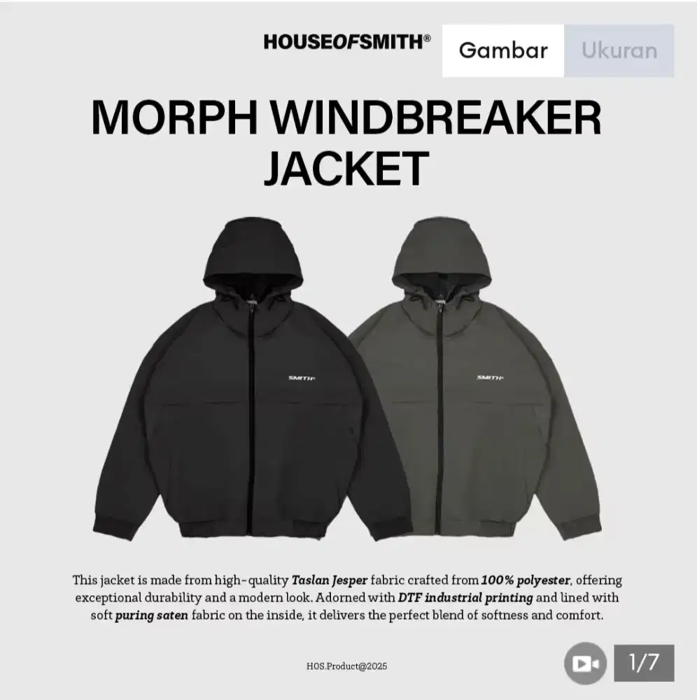 House of smith jaket pria - morp windbreaker jacket - jacket