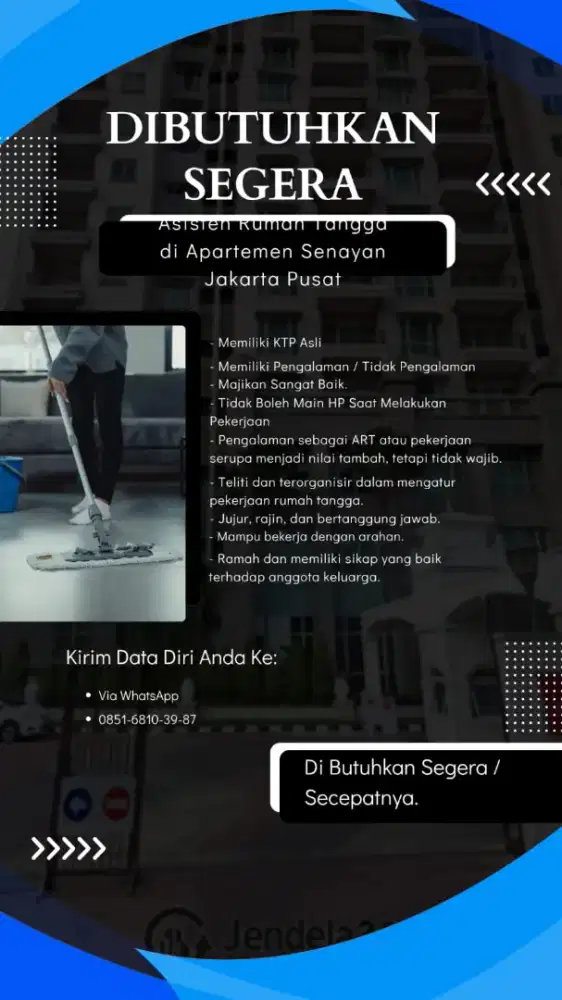 Lowongan pekerjaan ART Beberes Secepatnya