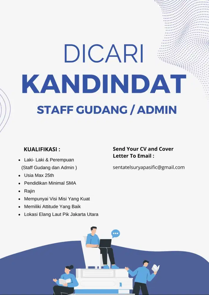 LOWONGAN GUDANG & ADMIN URGENT AREA JAKARTA UTARA PIK