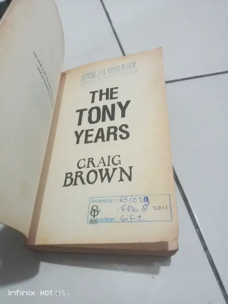 Buku bahasa inggris Craig brown the tony years