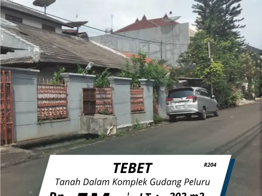 Di jual tanah dalam komplek gudang peluru Tebet Jakarta Selatan (R204)
