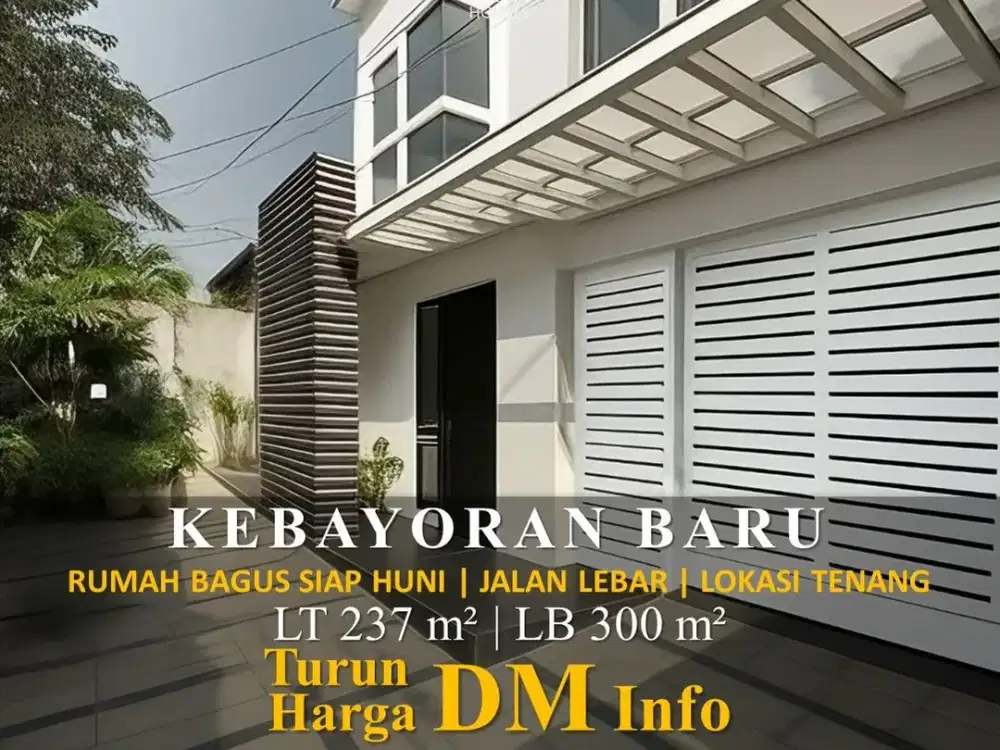 Kebayoran Baru 300m² Bangunan 2 Lantai 5KT Lokasi Tenang, Nego