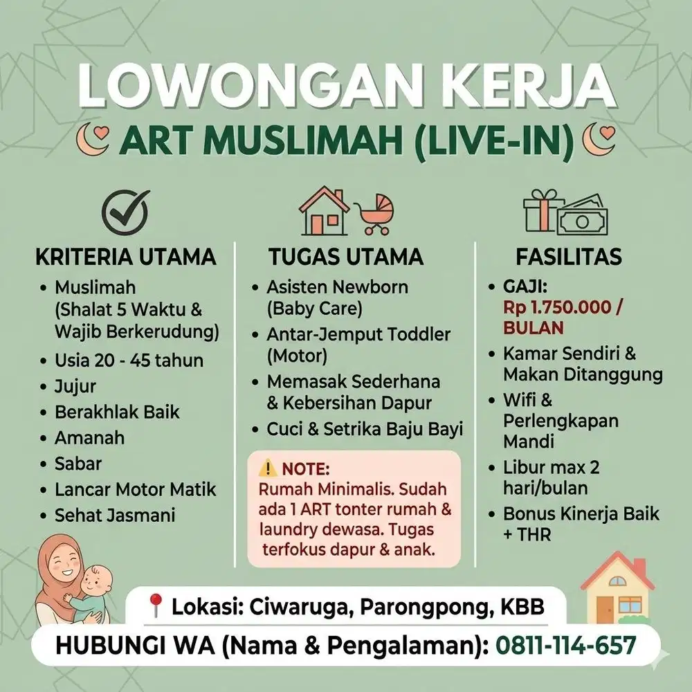LOWONGAN KERJA ART MUSLIMAH