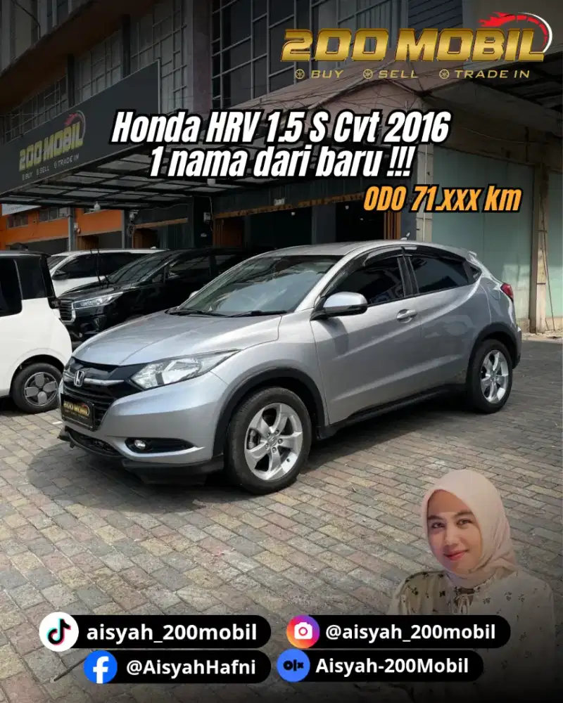 Honda HRV 1.5 S Cvt 2016 Bensin