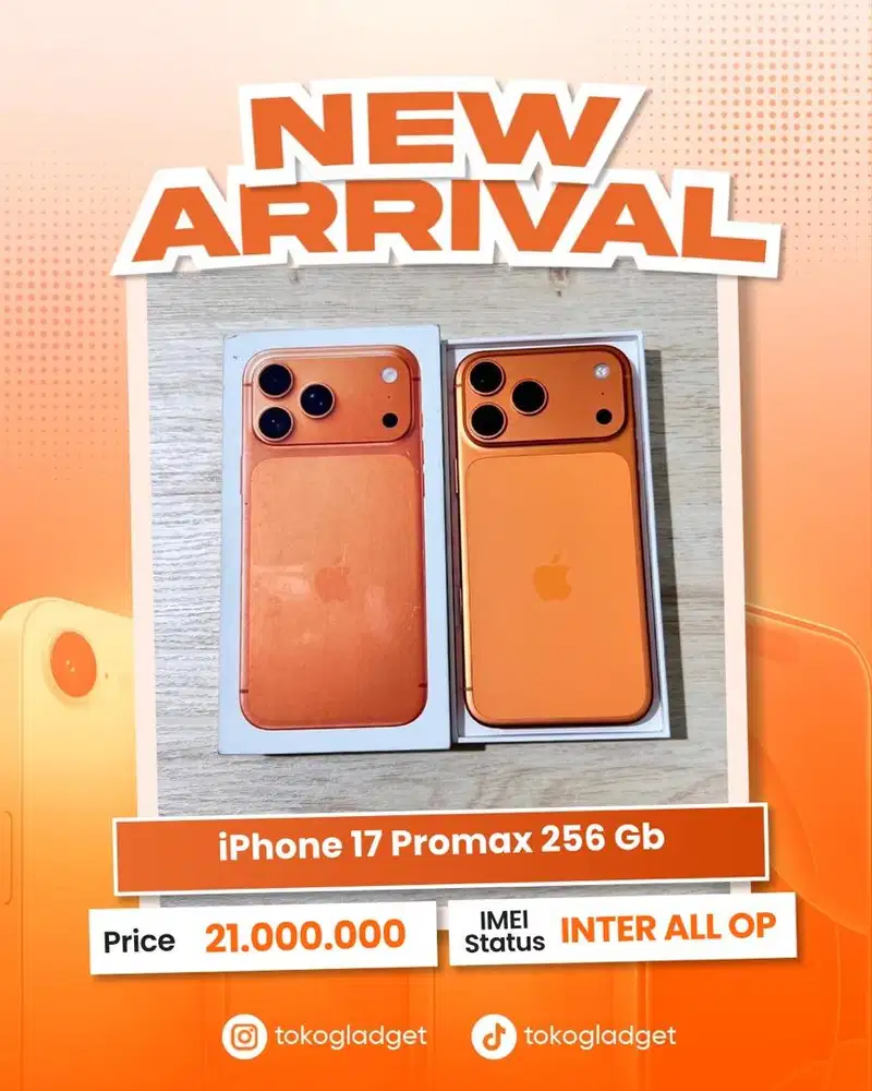 iPhone 17 Promax 256 Gb ex INTER ALL OPERATOR