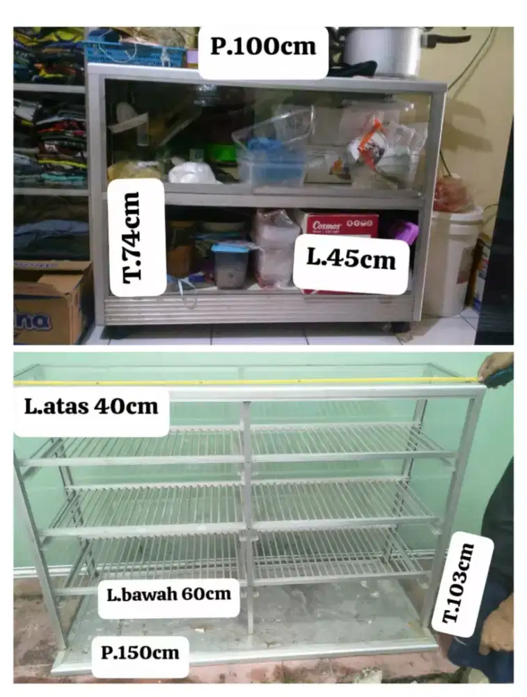 Dijual etalase buat jualan makanan/sembakau