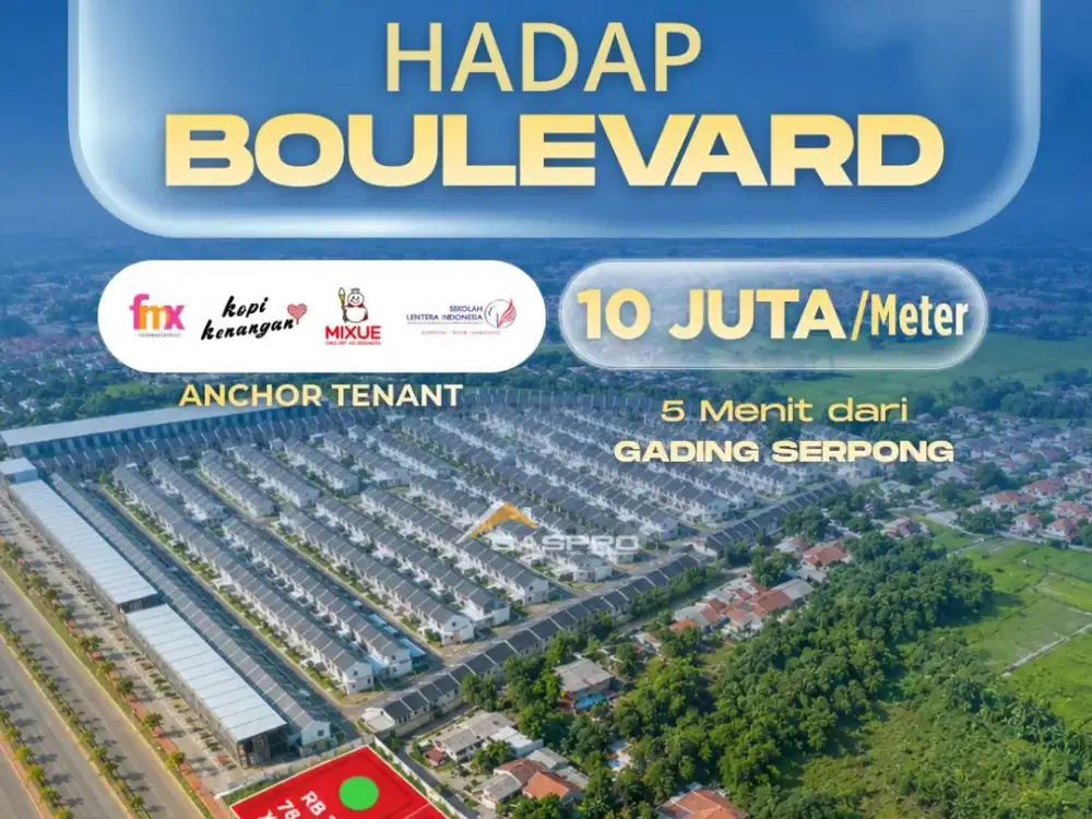 Terbaru Dijual Kavling Strategis Dekat Gading Serpong Start 10 Jutaan