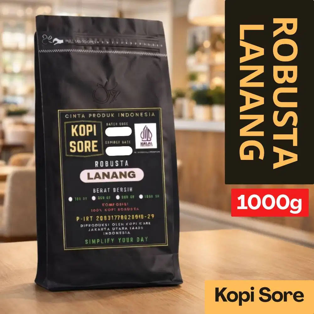 KOPI ROBUSTA PEABERRY TEMANGGUNG Premium 1Kg - Penambah Stamina, Bold