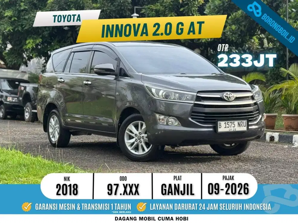 SIAP PAKAI! INNOVA 2.0 G MATIC 2018 ABU-ABU