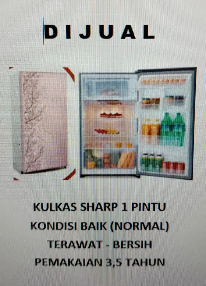 Kulkas Sharp baru 3 th