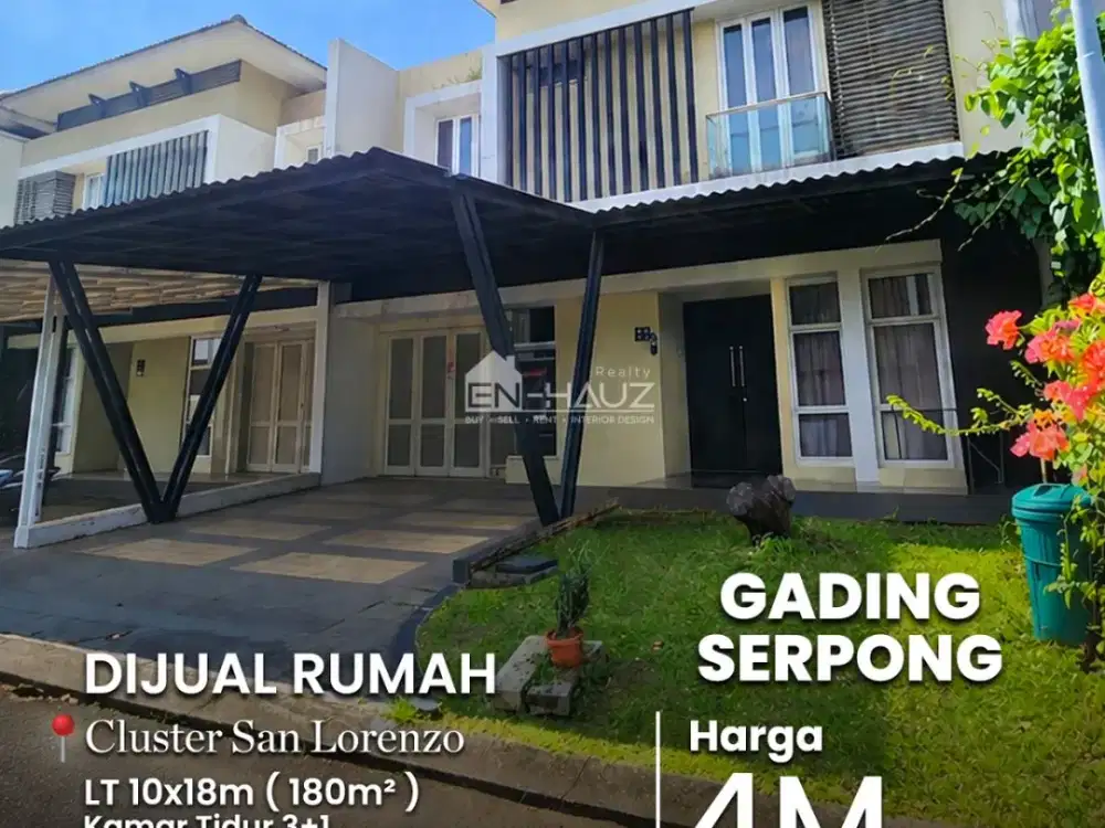(ICL) DI JUAL RUMAH CLUSTER SAN LORENZO, GADING SERPONG