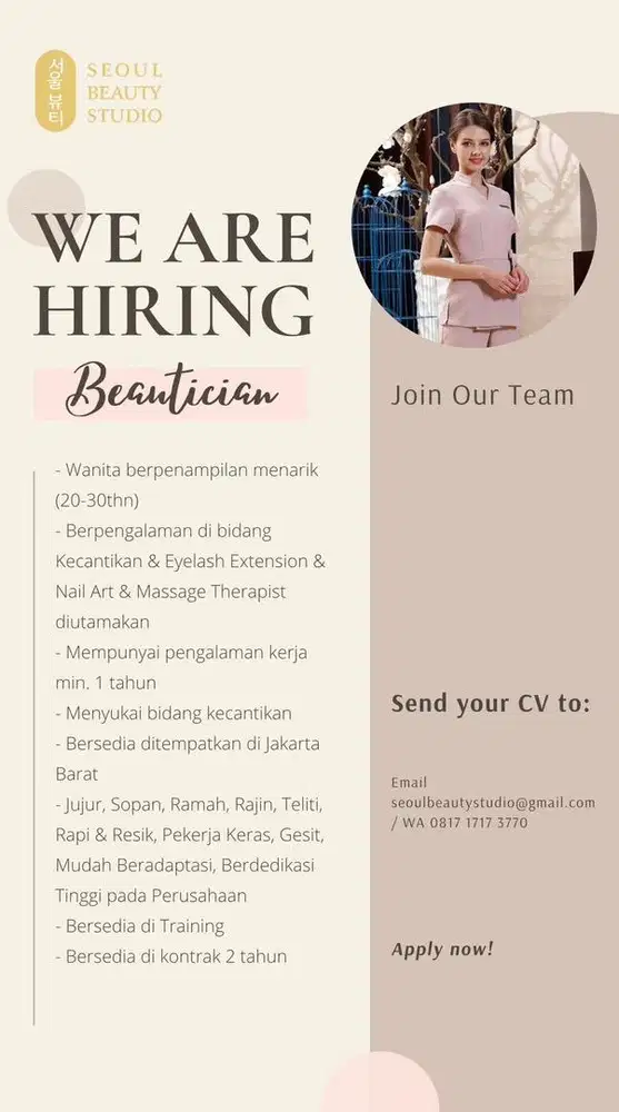Lowongan Pekerjaan - Beautician