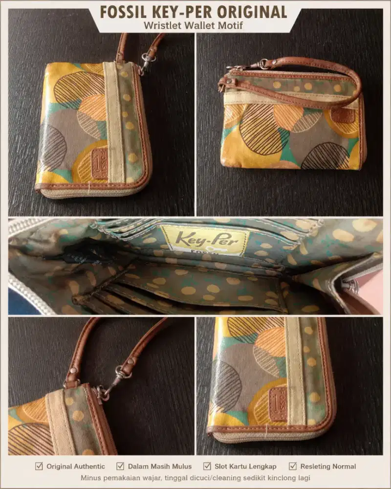 Dompet Fossil / Preloved/dompet murah ori