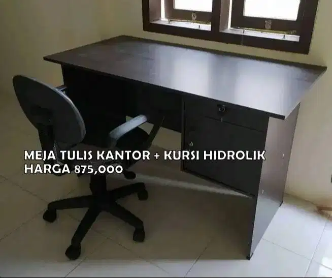 MEJA TULIS KANTOR FUL SET KURSI KANTOR BERBAGAI MODEL SIAP ANTAR