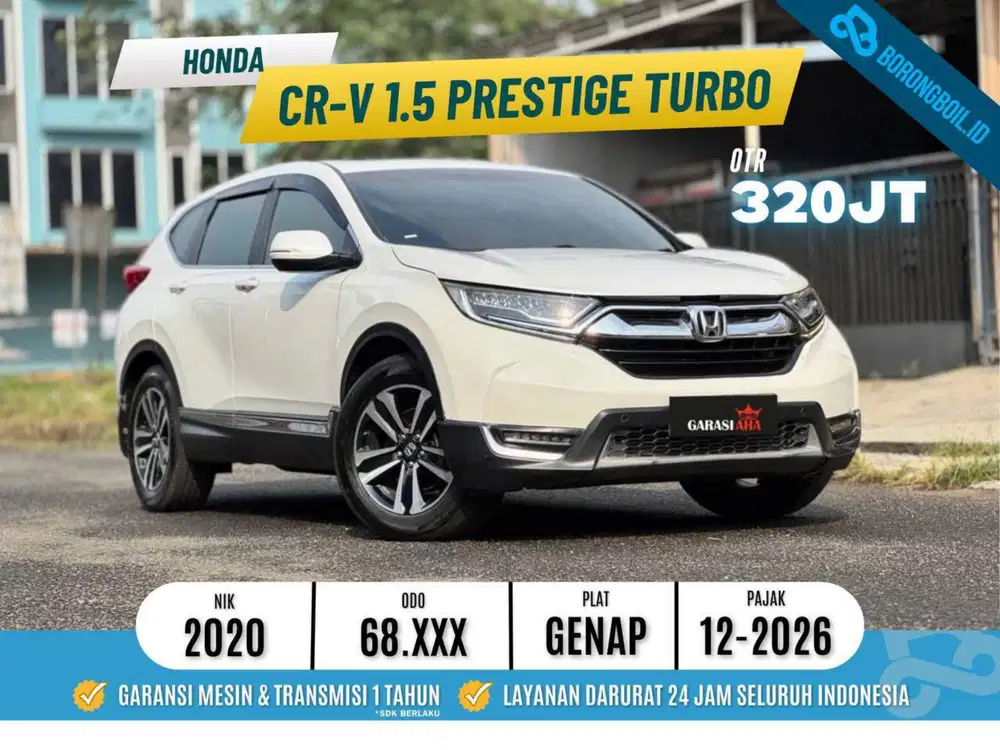 SIAP PAKAI! HONDA CRV 1.5 TURBO PRESTIGE AT PUTIH 2020
